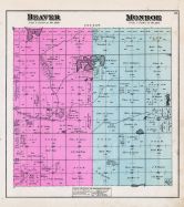 Beaver Township, Monroe Township, Pere Marquette River, Crooked Lake, Nochols Lake, Newaygo County 1880